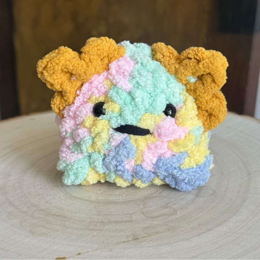 Baby Axolotl Handmade Crochet Mini Colorful Plushie